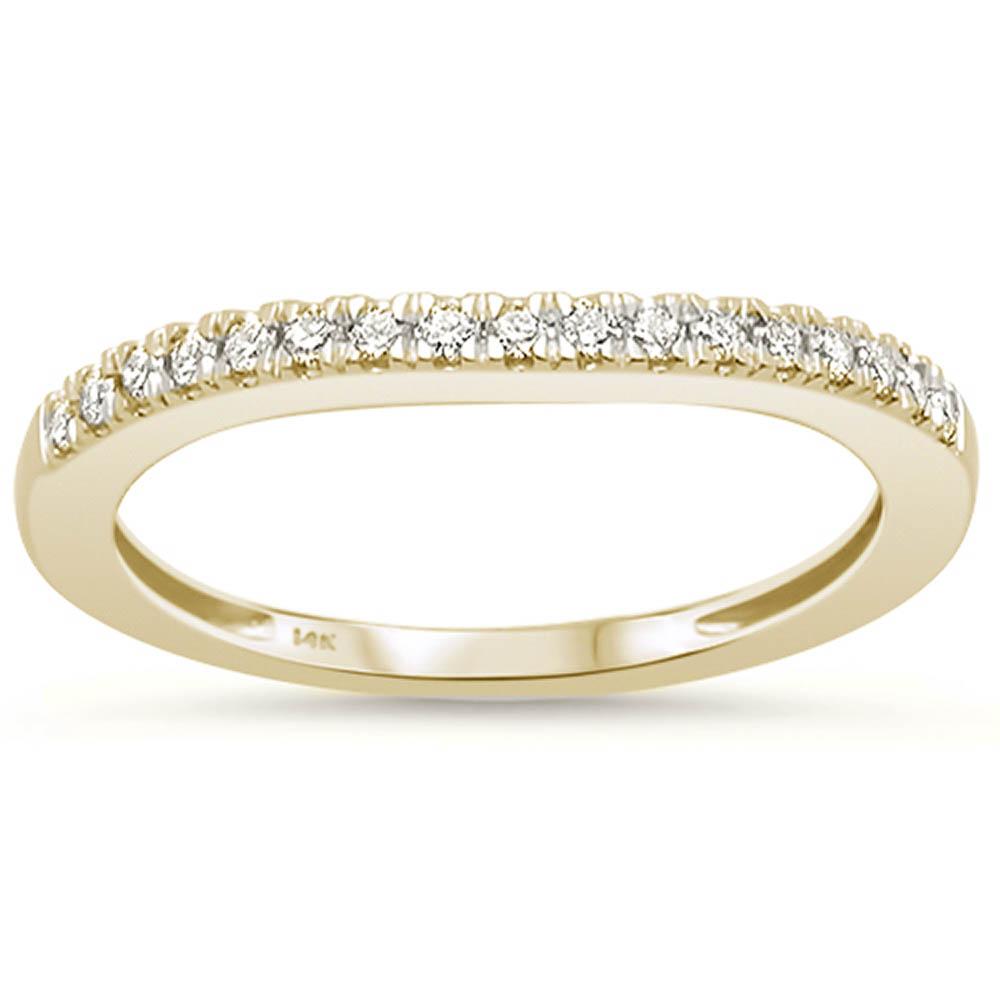 Muse Jewelry .16ct 14k Yellow Gold Stackable Wedding Anniversary Diamond Rinze 6.5