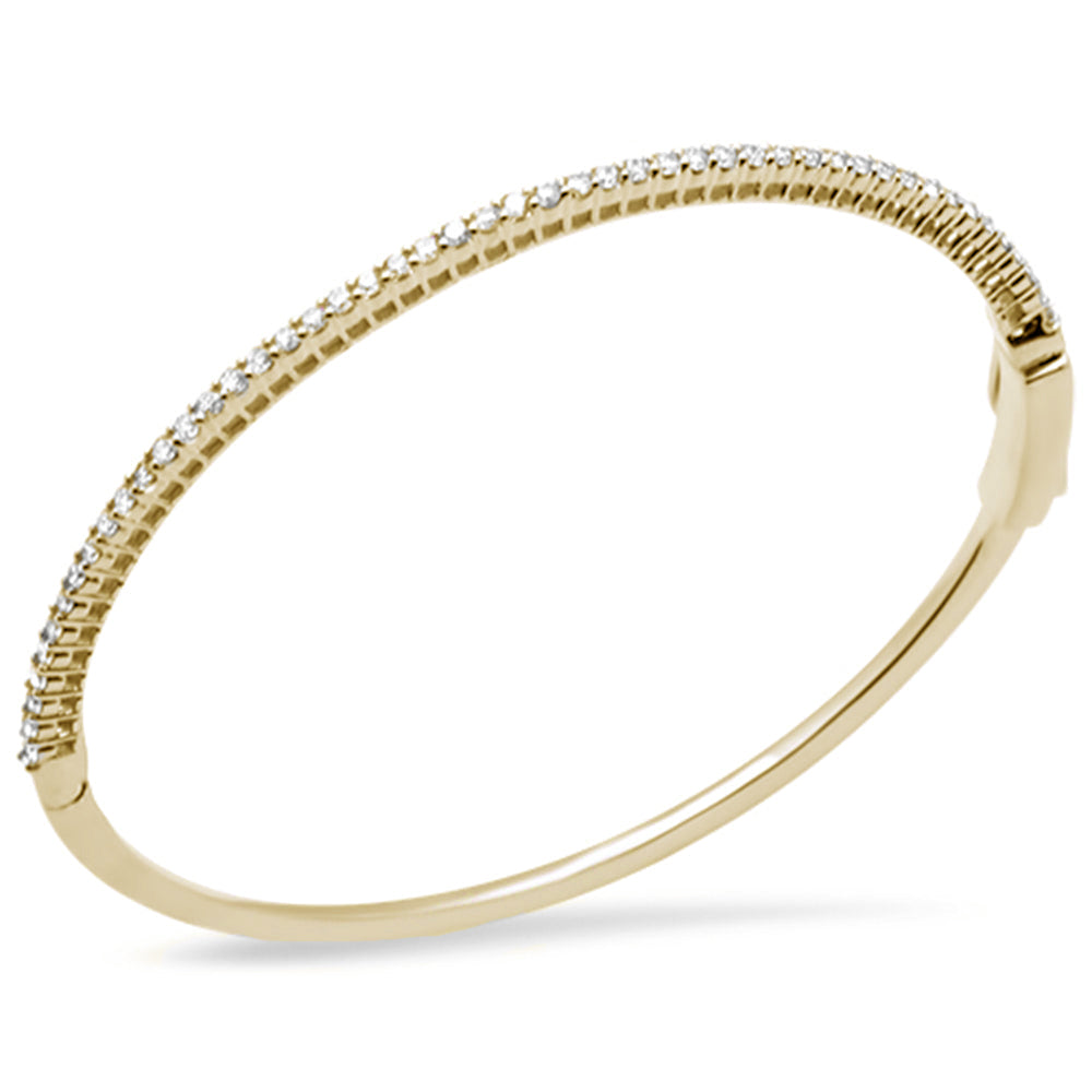 Muse Jewelry .94ct G SI 14K Yellow Gold Diamond Bangle Bracelet