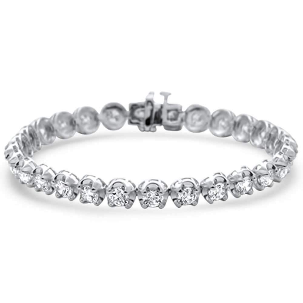 Muse Jewelry 8.66ct G SI 14K White Gold Diamond Tennis Bracelet 7" Long