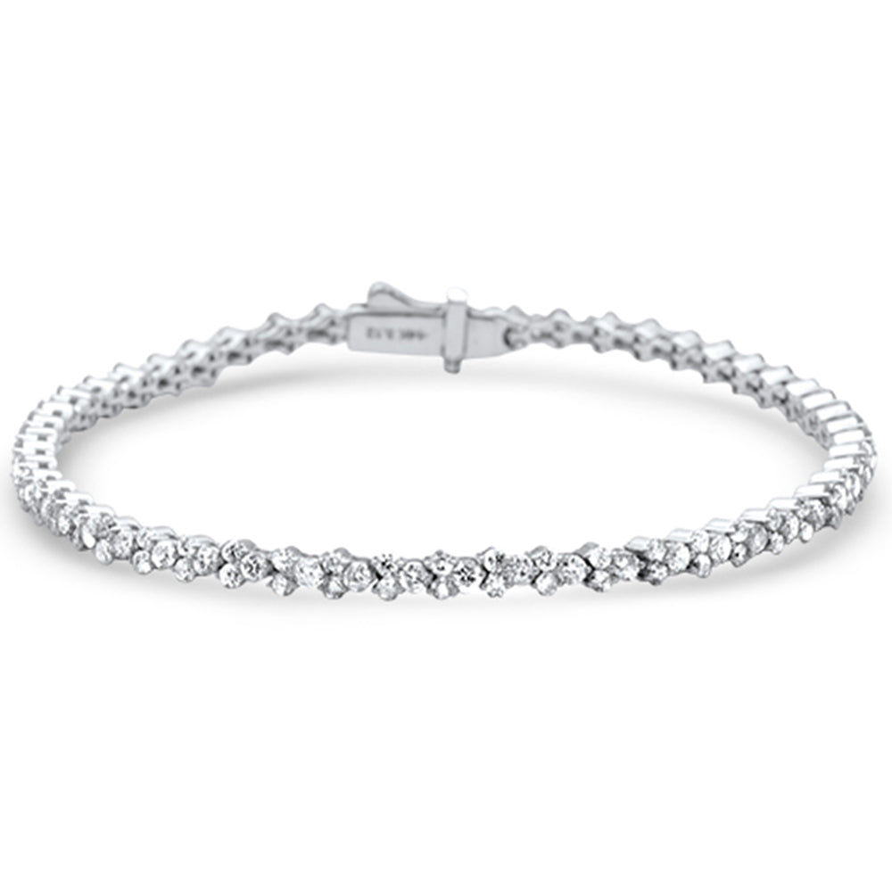 Muse Jewelry 3.01ct G SI 14K White Gold Diamond Tennis Bracelet 7" Long