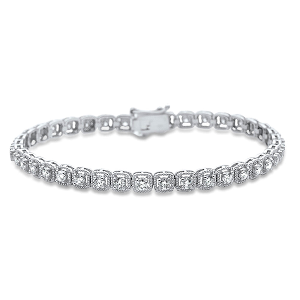 Muse Jewelry 2.78ct G SI 14K White Gold Round Diamond Tennis Bracelet 7" Long