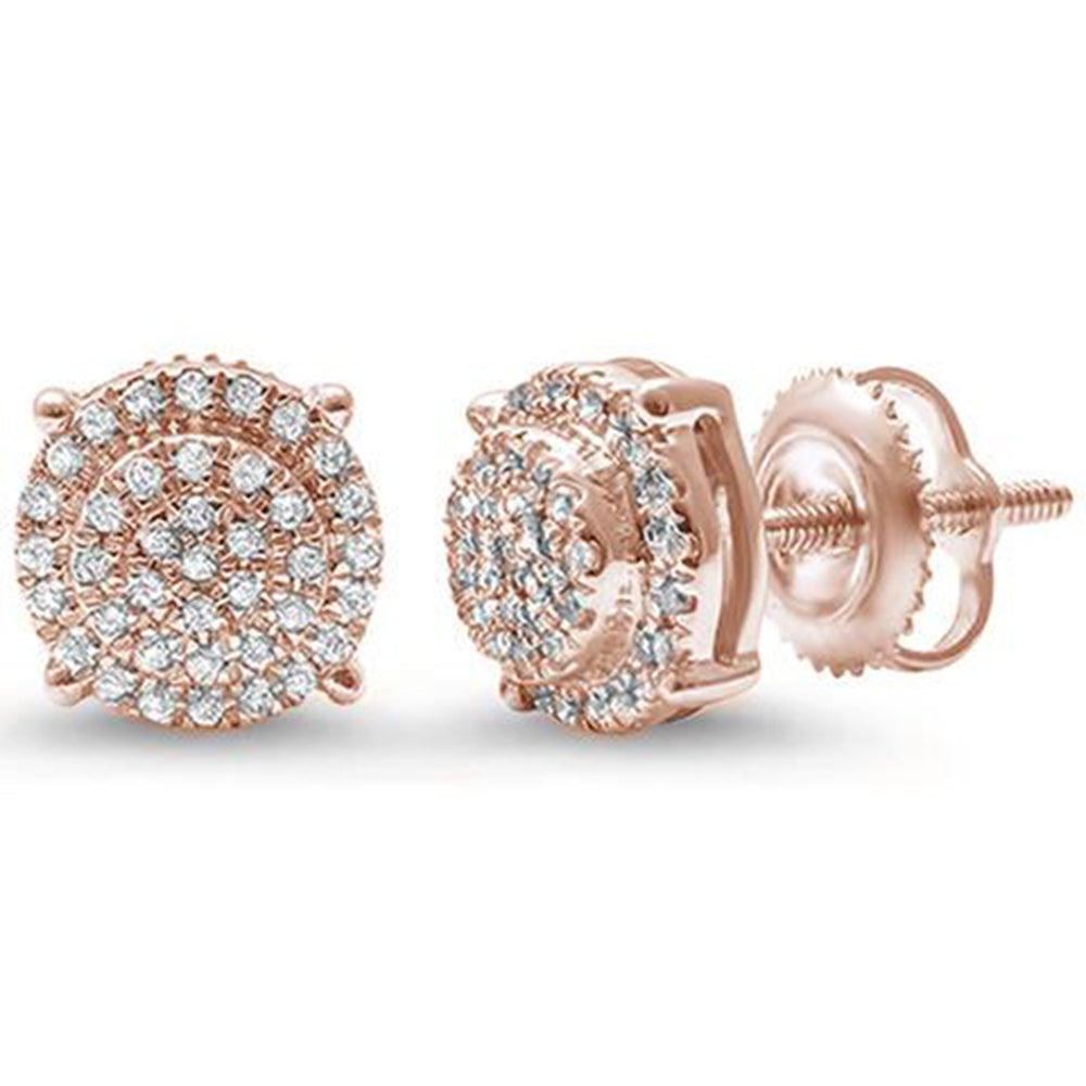 Muse Jewelry .16ct G SI 10kt Gold Round Diamond Cluster Stud Earrings 3 Metal Colors Available