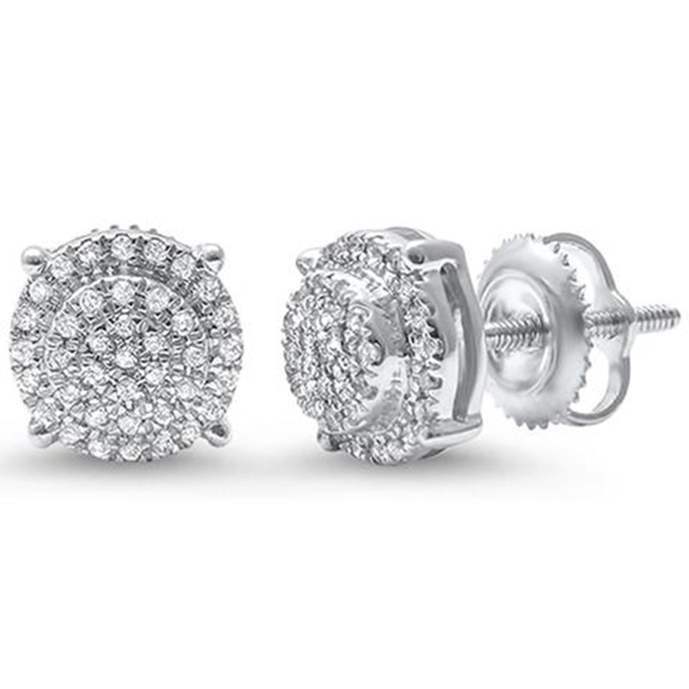 Muse Jewelry .16ct G SI 10kt Gold Round Diamond Cluster Stud Earrings 3 Metal Colors Available