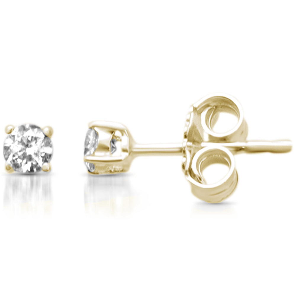 Muse Jewelry .38ct G SI 14K Yellow Gold Diamond Solitaire Stud Earrings