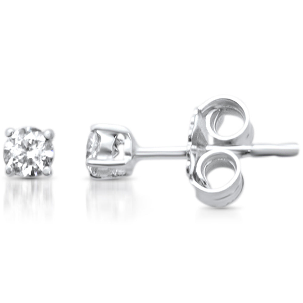 Muse Jewelry .38ct G SI 14K White Gold Diamond Solitaire Stud Earrings
