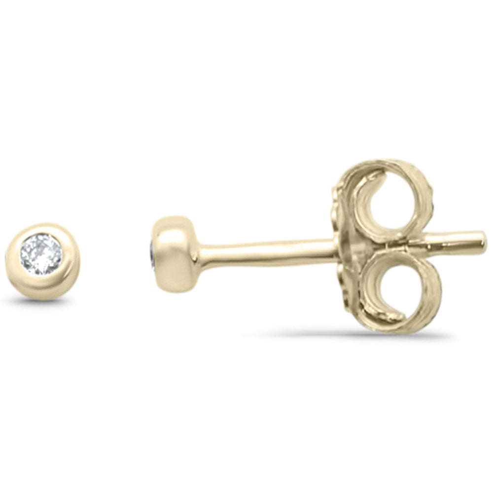 Muse Jewelry .03ct G SI 14K Yellow Gold Diamond Petite Stud Solitaire Earrings