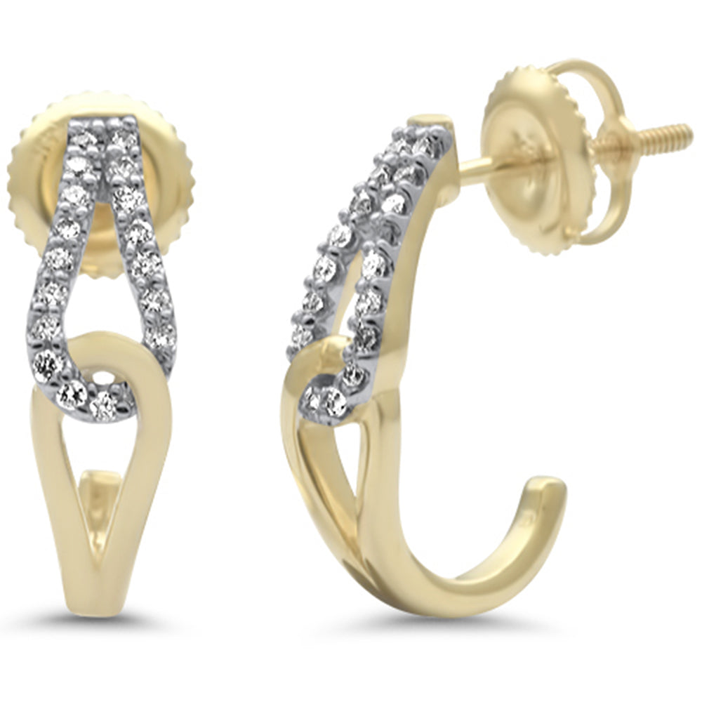 Muse Jewelry .16ct G SI 14K Yellow Gold Diamond Link Style Earrings