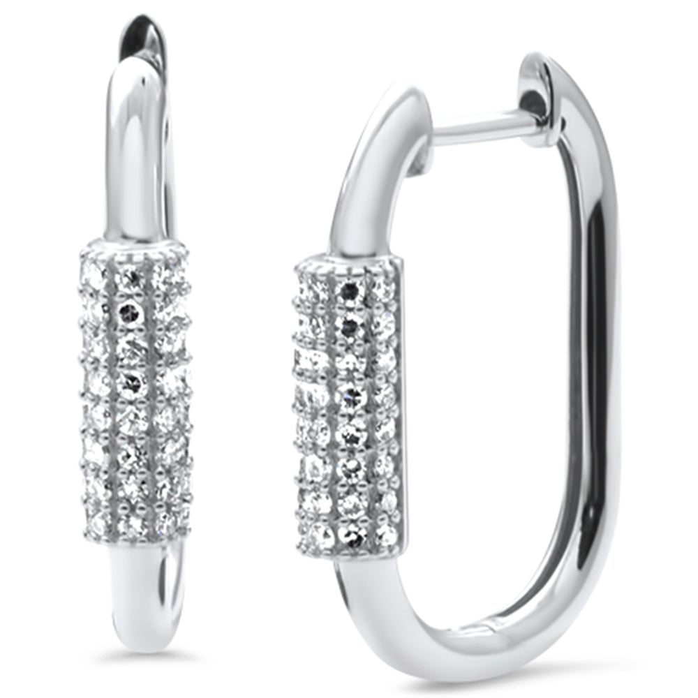 Muse Jewelry .39ct G SI 14K White Gold Diamond Paperclip Earrings