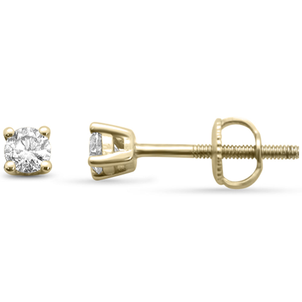 Muse Jewelry .25ct G SI 14K Yellow Gold Diamond Solitaire Earrings