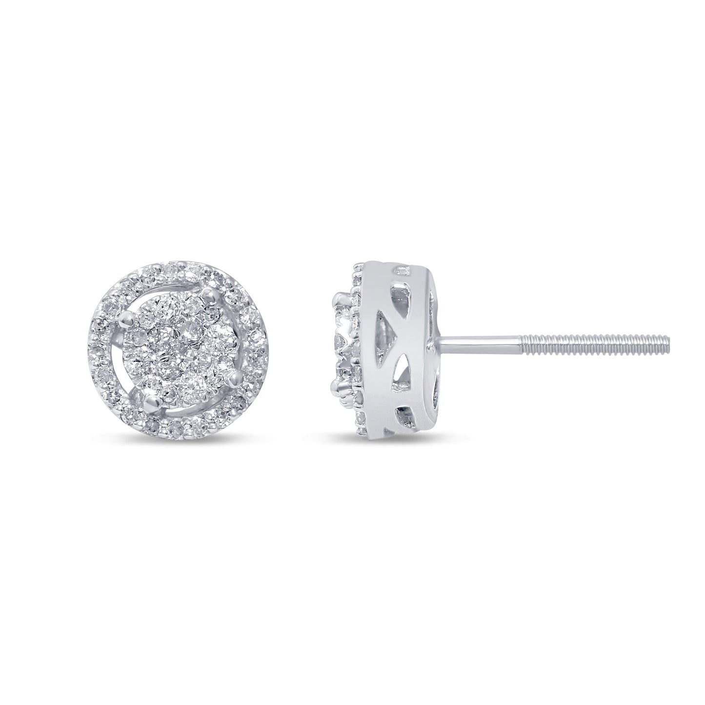 Muse Jewelry .25ct G SI 14KT White Gold Diamond Round Fashion Earrings