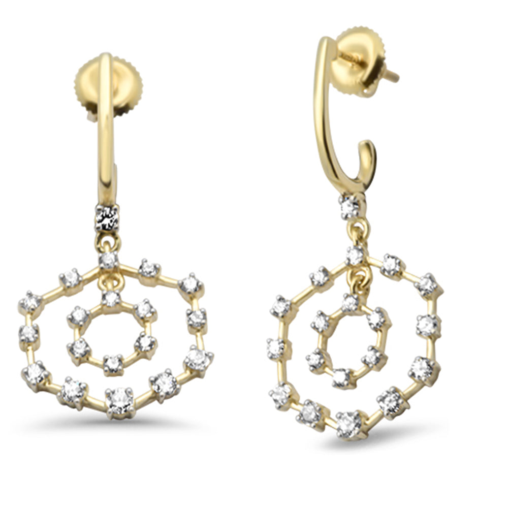 Muse Jewelry 1.01ct G SI 14K Yellow Gold Diamond Drop Earrings
