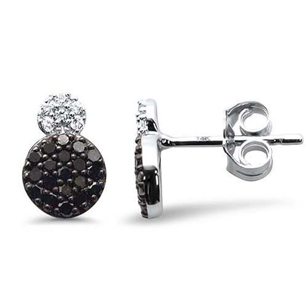 Muse Jewelry .36ct G SI 14K White Gold Black & White Diamond Earrings
