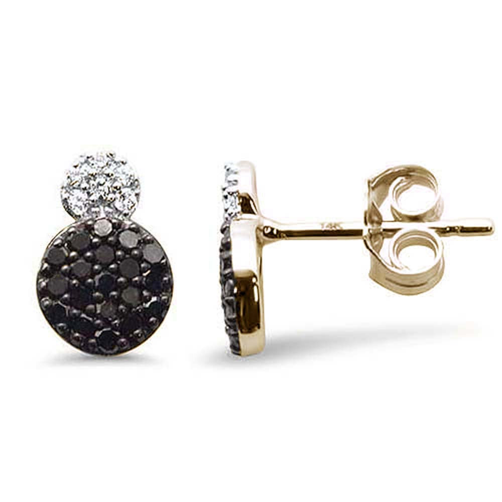 Muse Jewelry .36ct G SI 14K Yellow Gold Black & White Diamond Earrings