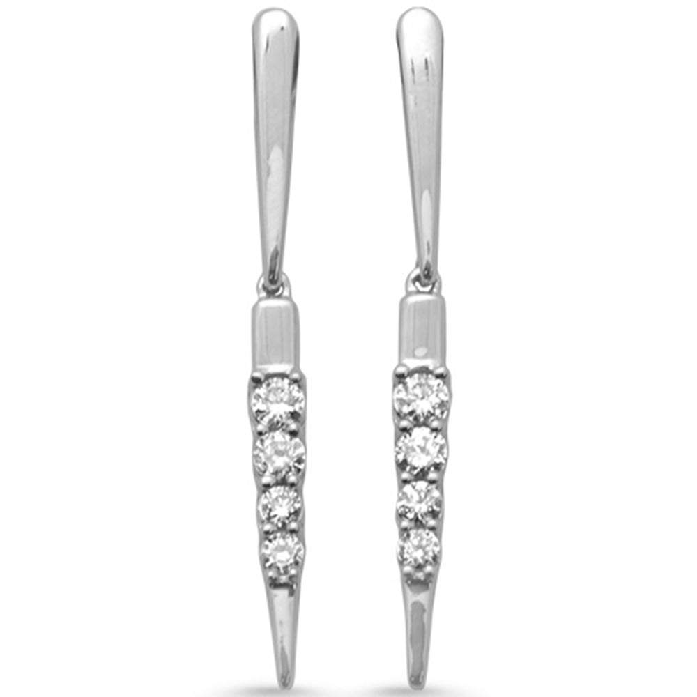 Muse Jewelry .25ct G SI 14K White Gold Diamond Drop Earrings