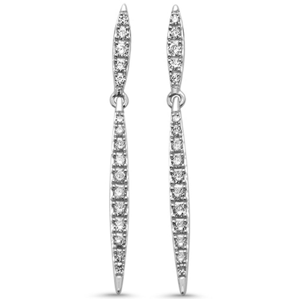 Muse Jewelry .47ct G SI 14K White Gold Diamond Drop Earrings