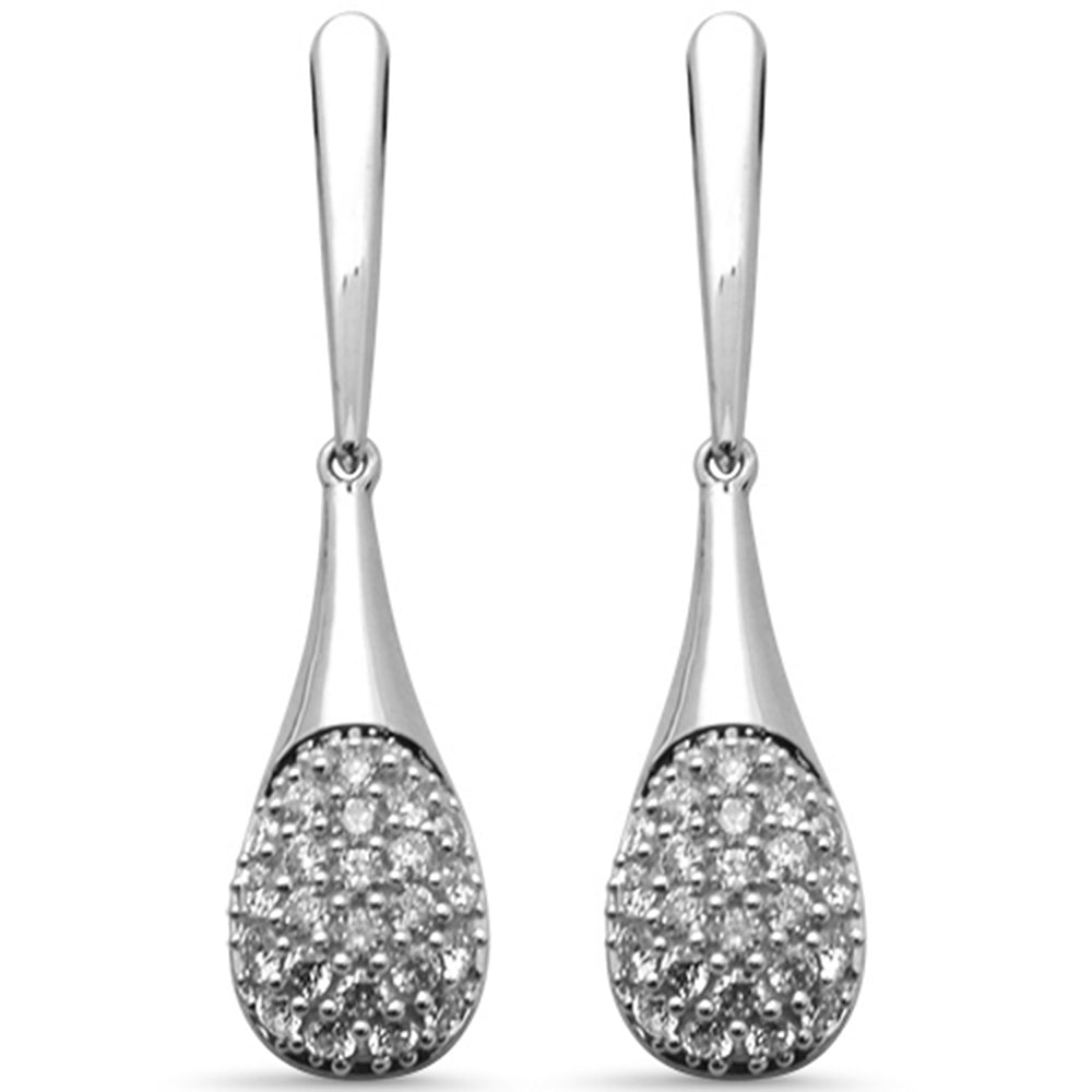 Muse Jewelry .48ct G SI 14K White Gold Diamond Drop Earrings
