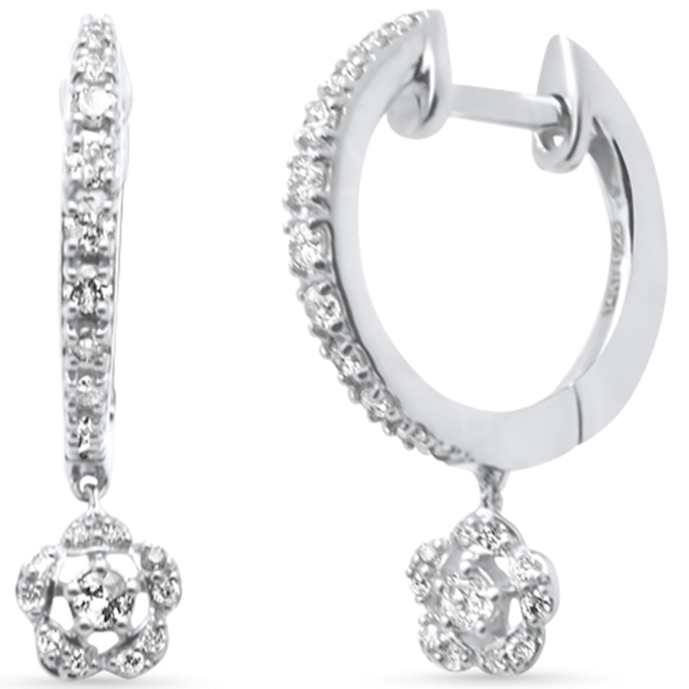 Muse Jewelry .28ct G SI 14K White Gold Diamond Dangling Earrings