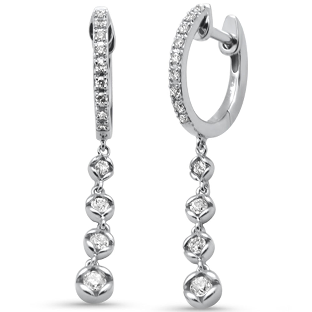 Muse Jewelry .36ct G SI 14K White Gold Diamond Dangling Earrings