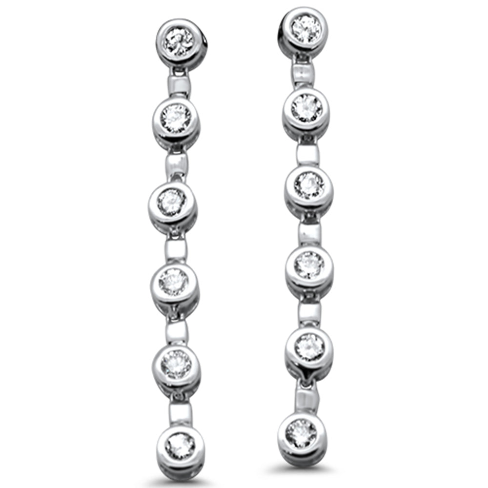 Muse Jewelry .42ct G SI 14K White Gold Diamond Drop Earrings