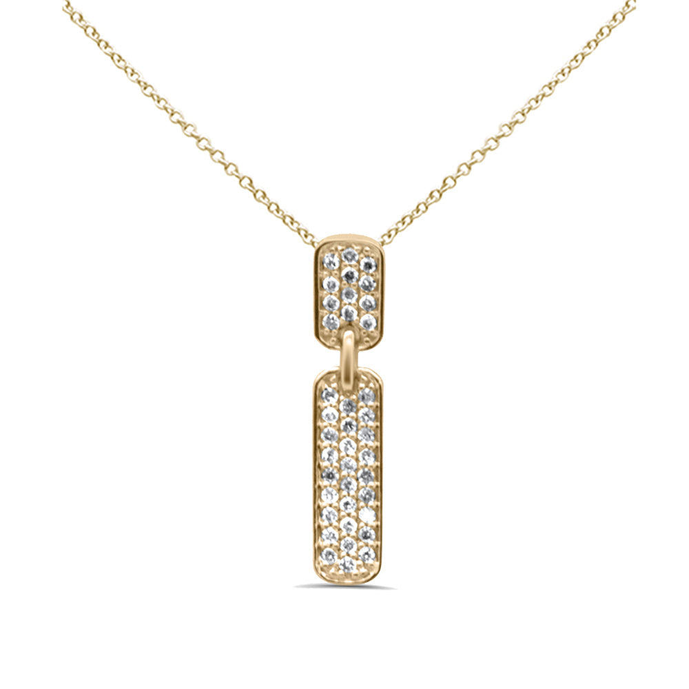 Muse Jewelry .23ct G SI 14K Yellow Gold Diamond Drop Pendant Necklace 18" Long