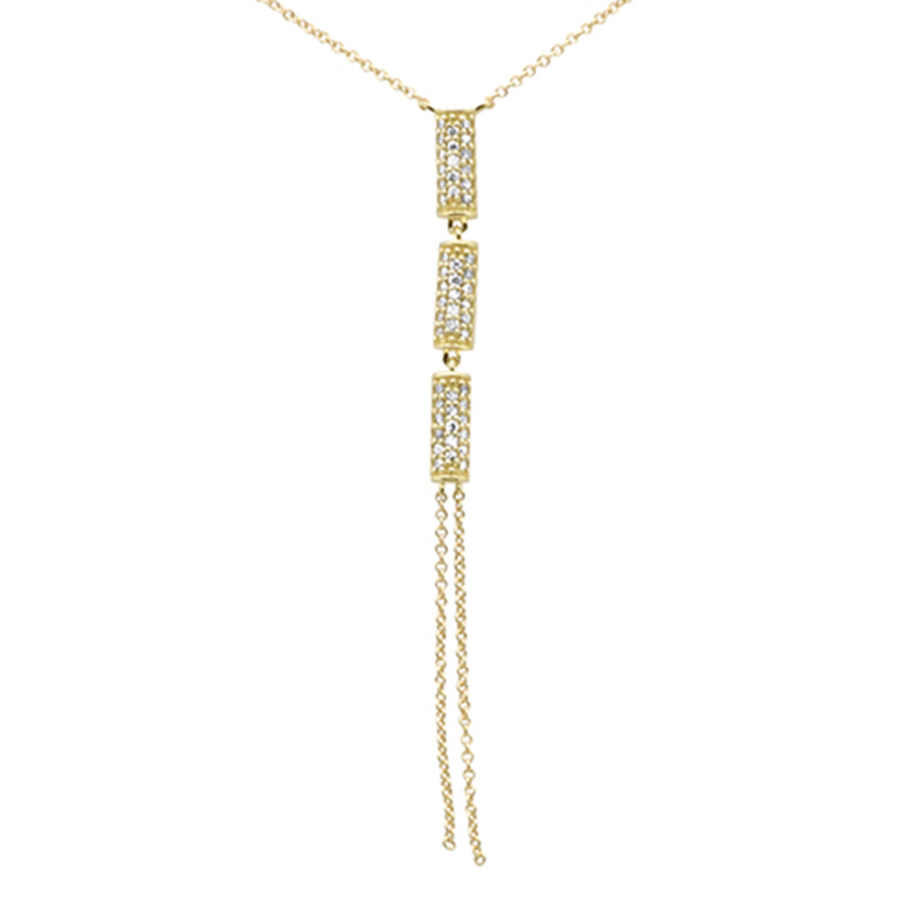Muse Jewelry .25ct G SI 14K Yellow Gold Diamond Drop Pendant Necklace 16" Long