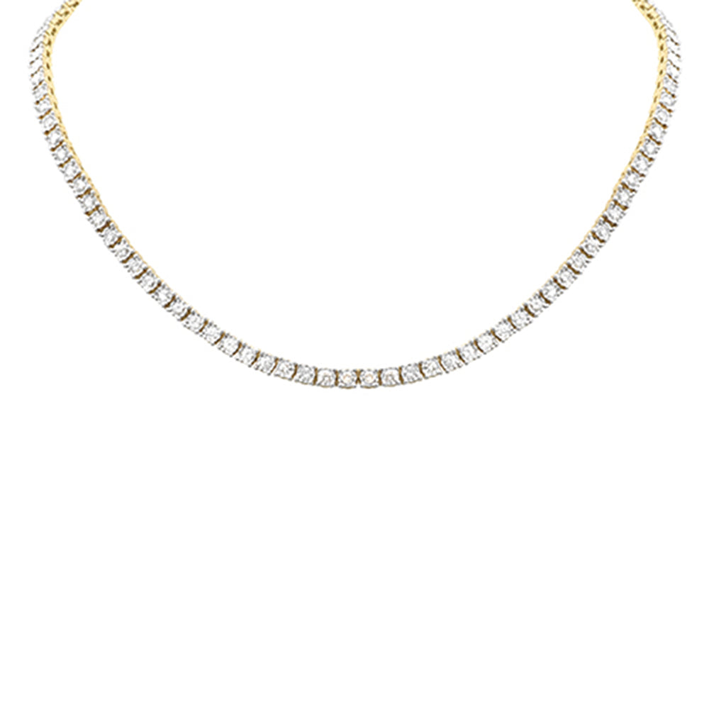 Muse Jewelry 3.45ct G SI 14K Yellow Gold Diamond Miracle Tennis Necklace 14 + 3" Ext