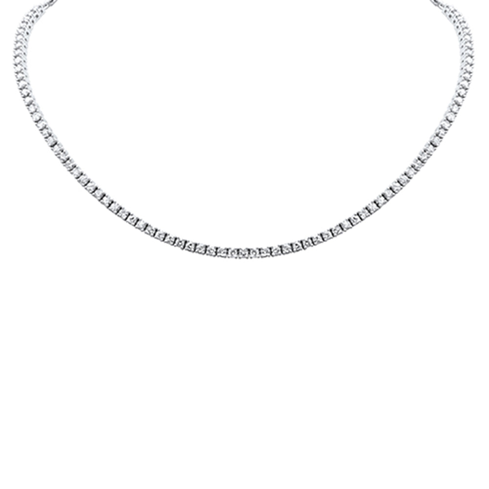Muse Jewelry 5.10ct G SI 14K White Gold Diamond Tennis Necklace 10 + 4" Ext