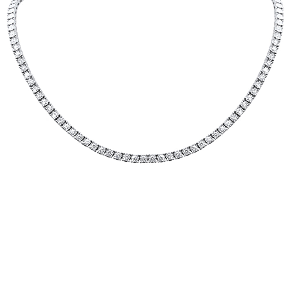 Muse Jewelry 3.98ct G SI 14K White Gold Diamond Miracle Setting Tennis Necklace 14 + 3" Ext
