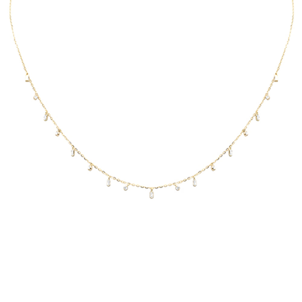 Muse Jewelry .23ct G SI 14K Yellow Gold Diamond Pendant Necklace 16+2" Long