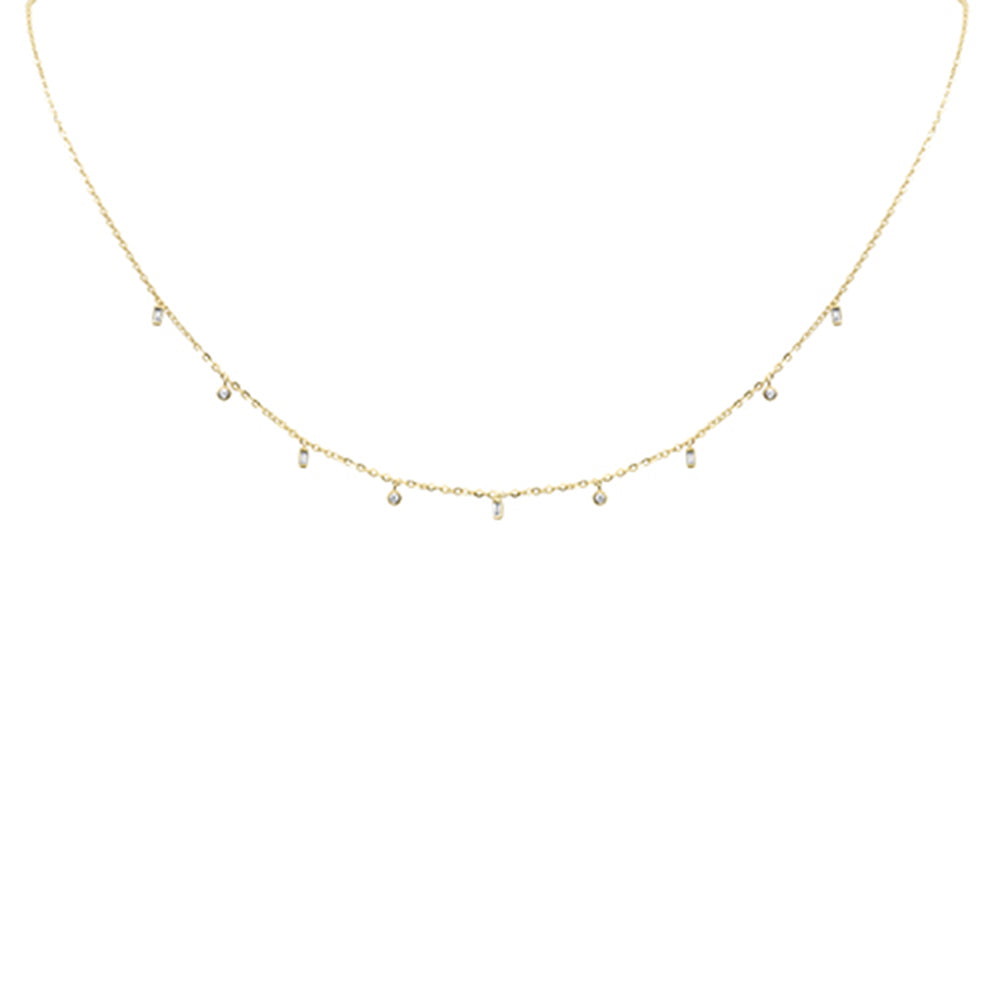 Muse Jewelry .08ct G SI 14K Yellow Gold Diamond Pendant Necklace 16+2" Long