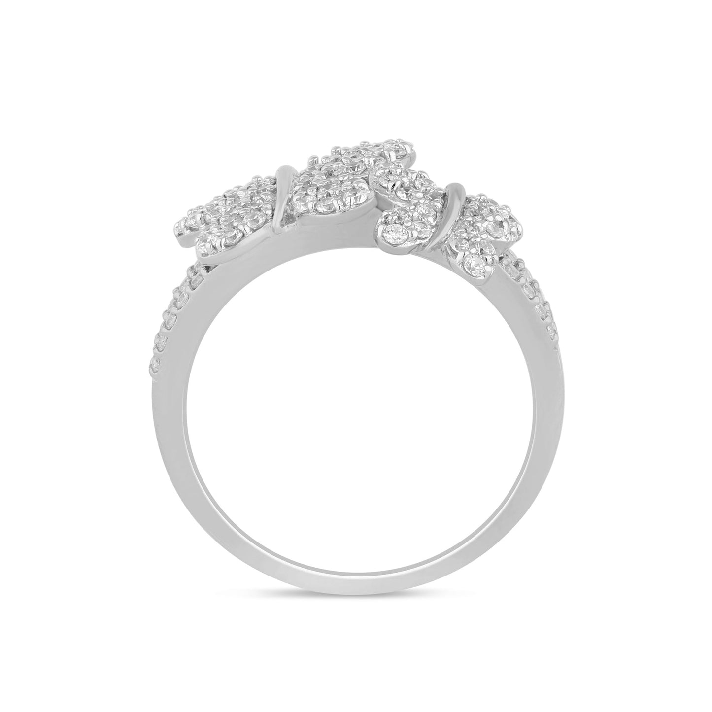 Muse Jewelry .64ct G SI 14K White Gold Diamond Butterfly Ring Size 6.5