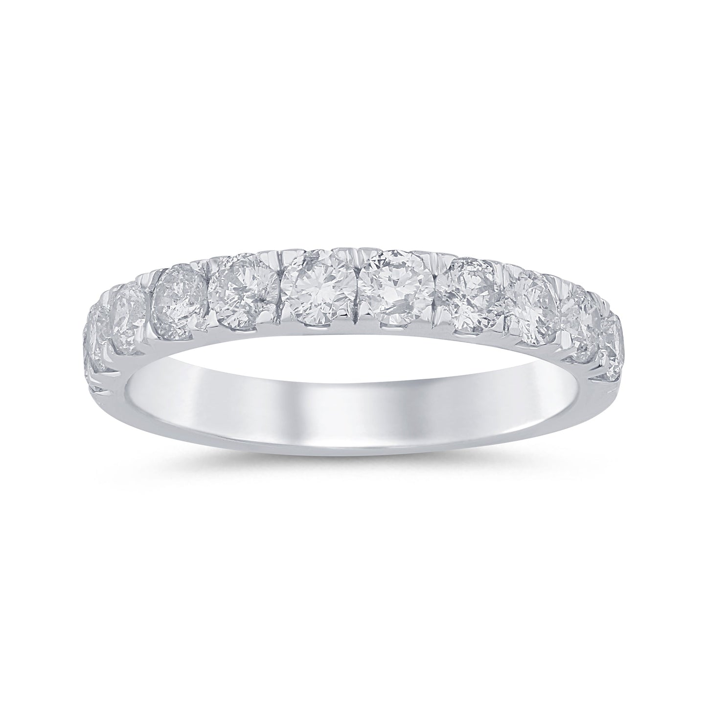 Muse Jewelry 1.11ct G SI 14K White Gold Diamond Anniversary Band Ring Size 6.5