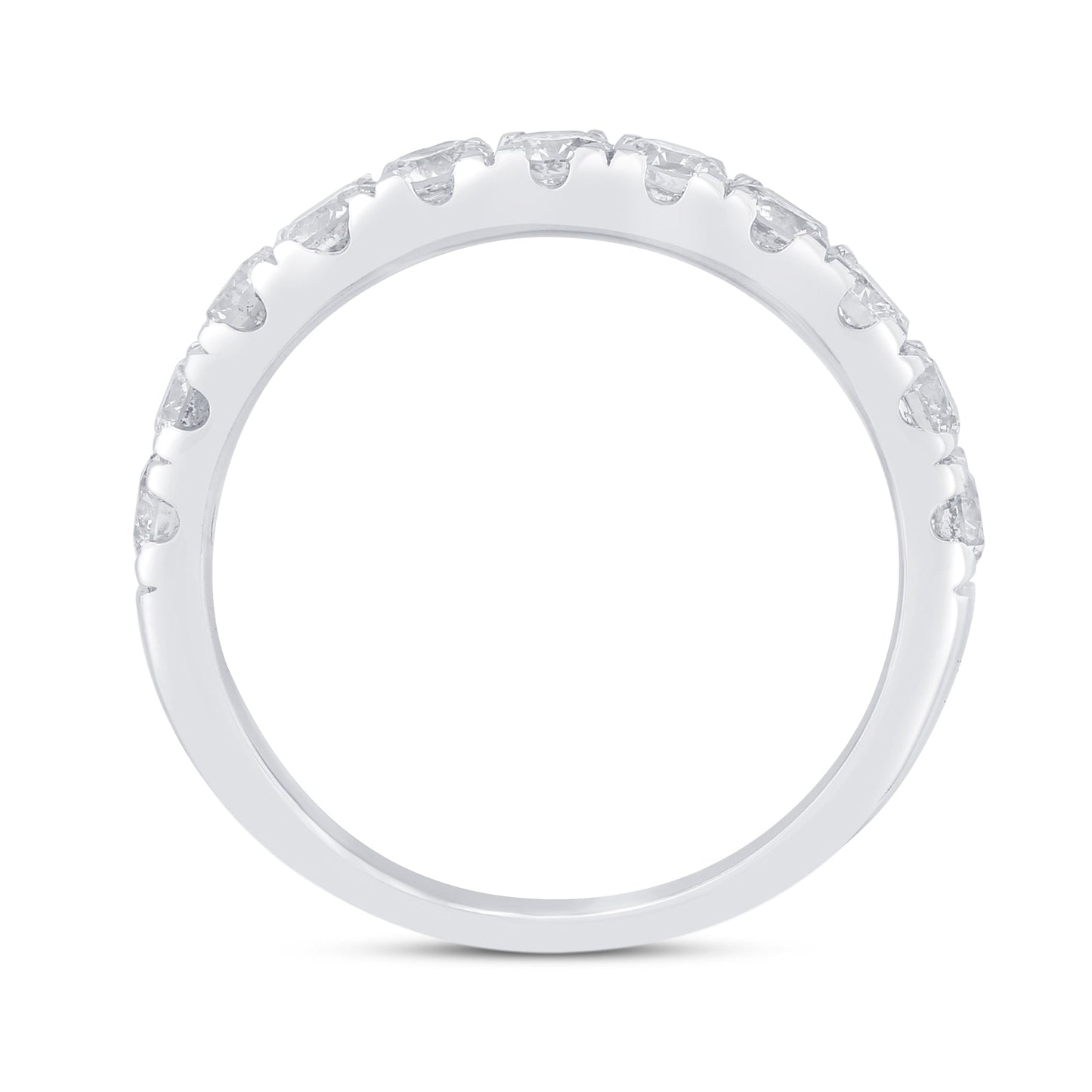 Muse Jewelry 1.11ct G SI 14K White Gold Diamond Anniversary Band Ring Size 6.5