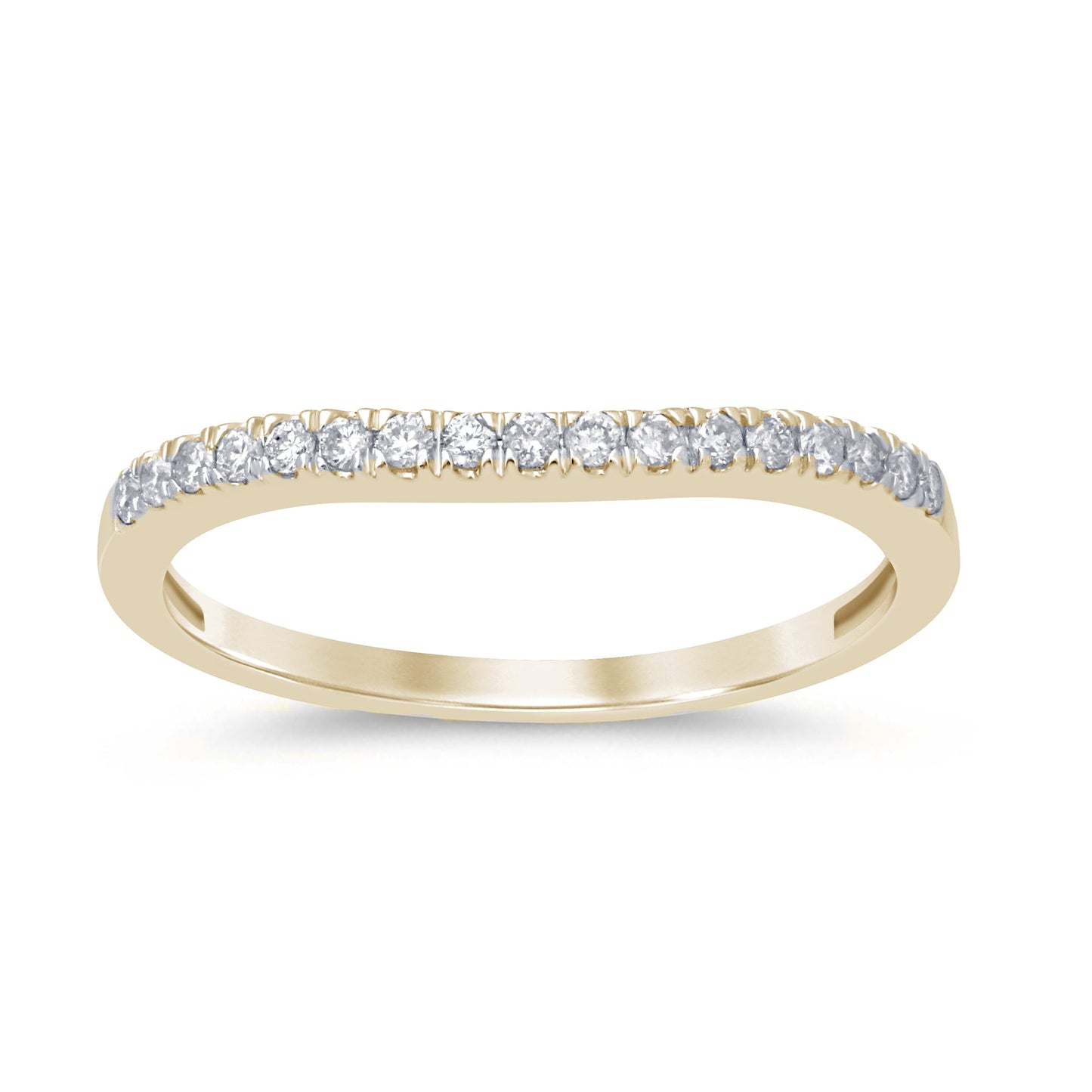 Muse Jewelry .16ct 14k Yellow Gold Stackable Wedding Anniversary Diamond Rinze 6.5