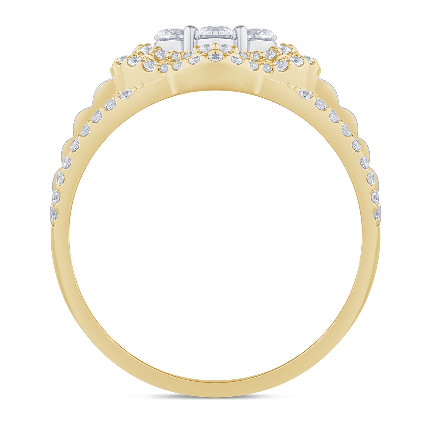 Muse Jewelry 1.86ct G SI 14K Yellow Gold Diamond Men's Band Ring Size 10