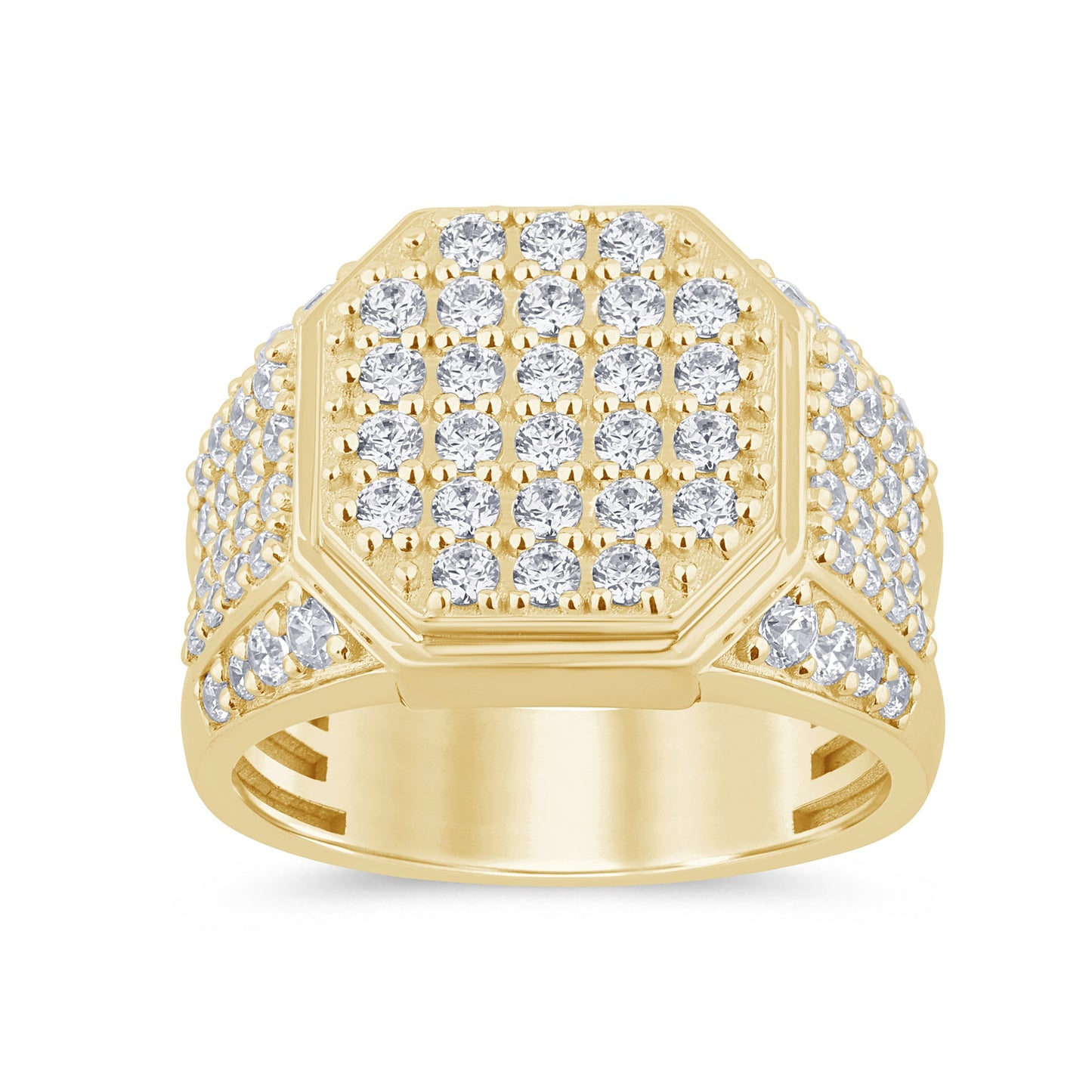 Muse Jewelry 2.16ct G SI 14K Yellow Gold Diamond Men's Band Ring Size 10