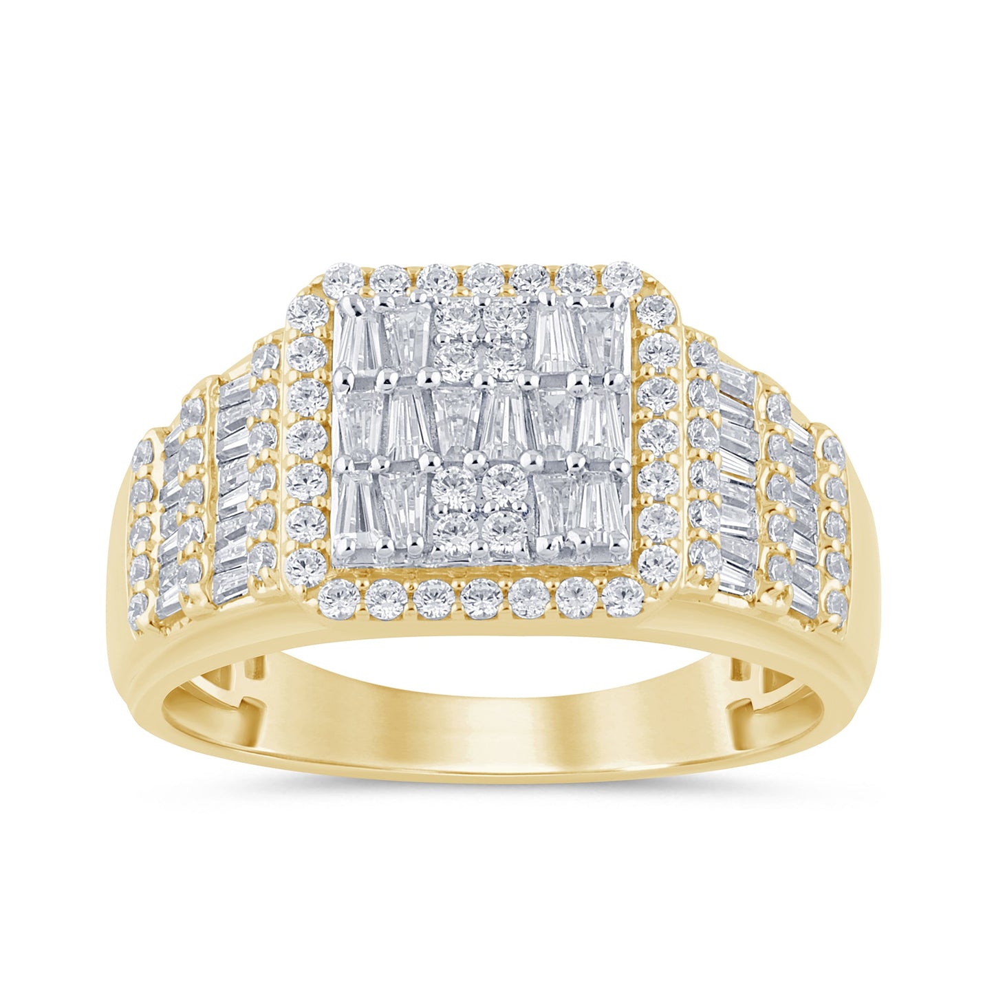 Muse Jewelry 1.37ct G SI 14K Yellow Gold Diamond Mens Band Ring Size 10