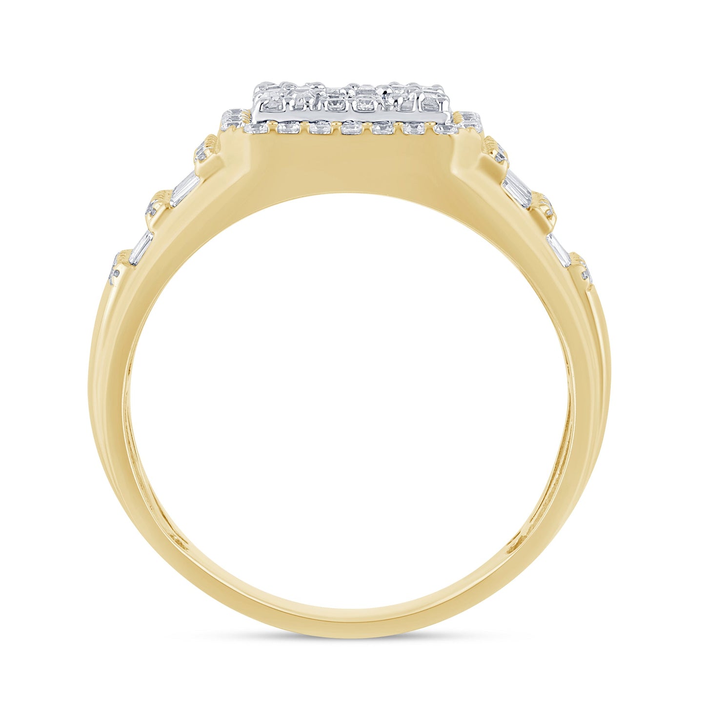 Muse Jewelry 1.37ct G SI 14K Yellow Gold Diamond Mens Band Ring Size 10