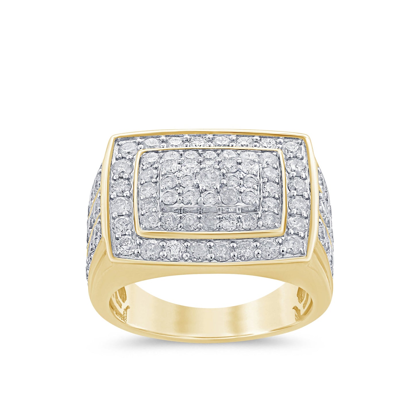 Muse Jewelry 3.00ct G SI 14K Yellow Gold Diamond Men's Band Ring Size 10