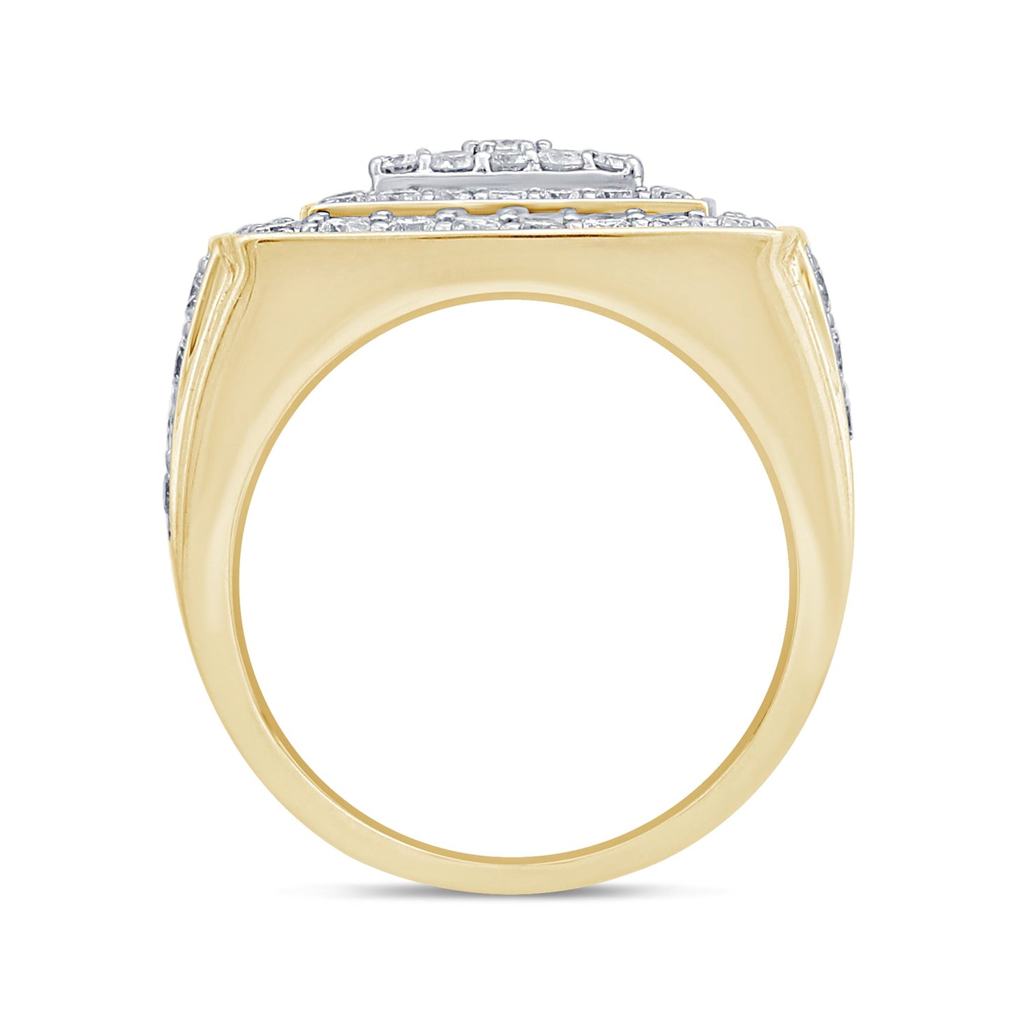 Muse Jewelry 3.00ct G SI 14K Yellow Gold Diamond Men's Band Ring Size 10