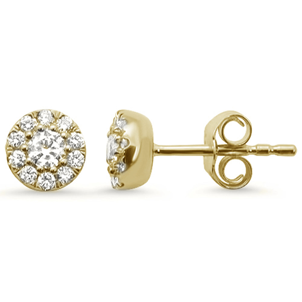 Muse Jewelry .32ct 14k Yellow Gold Elegant Diamond Stud Earrings
