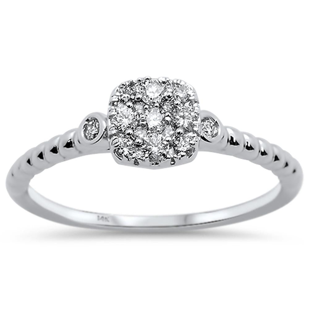 Muse Jewelry .26ct 14k White Gold Diamond Engagement Promise Ring Size 6.5