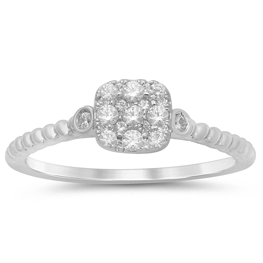 Muse Jewelry .26ct 14k White Gold Diamond Engagement Promise Ring Size 6.5