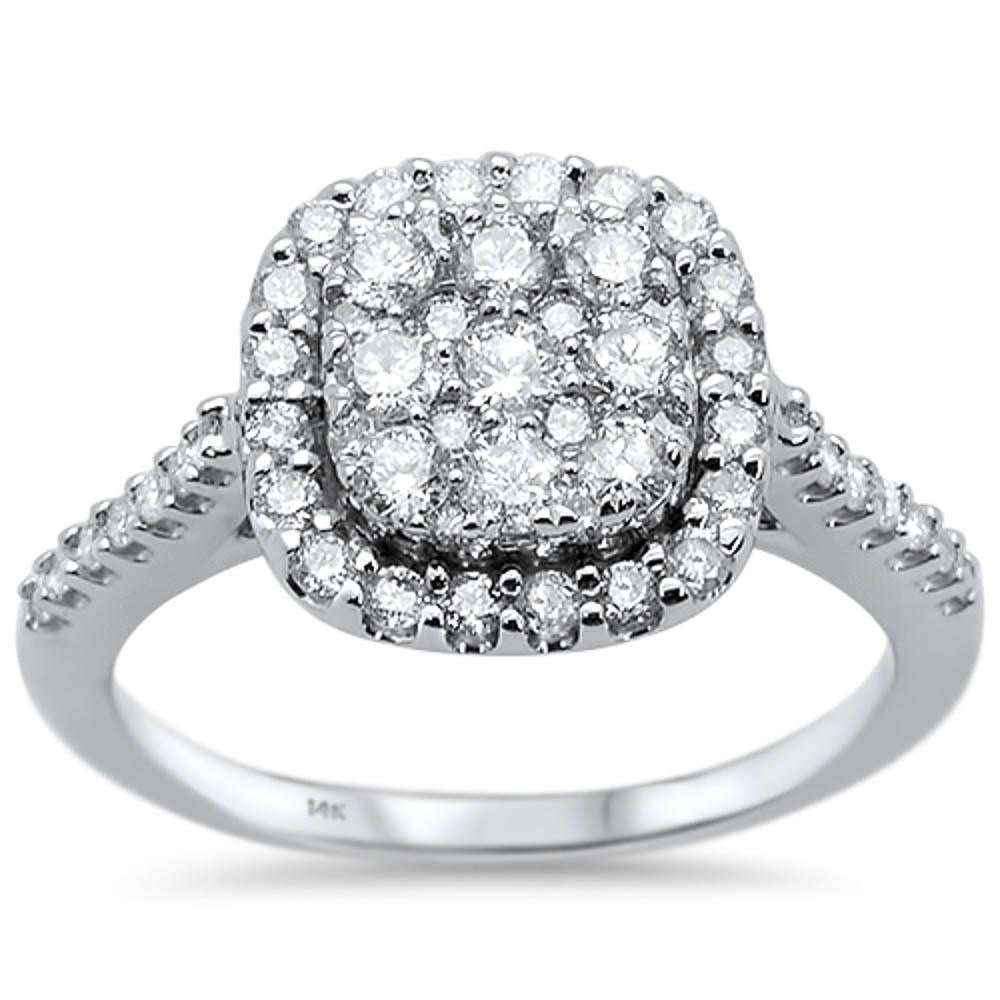 Muse Jewelry .86ct 14k White Gold Diamond Solitaire Ring Size 6.5