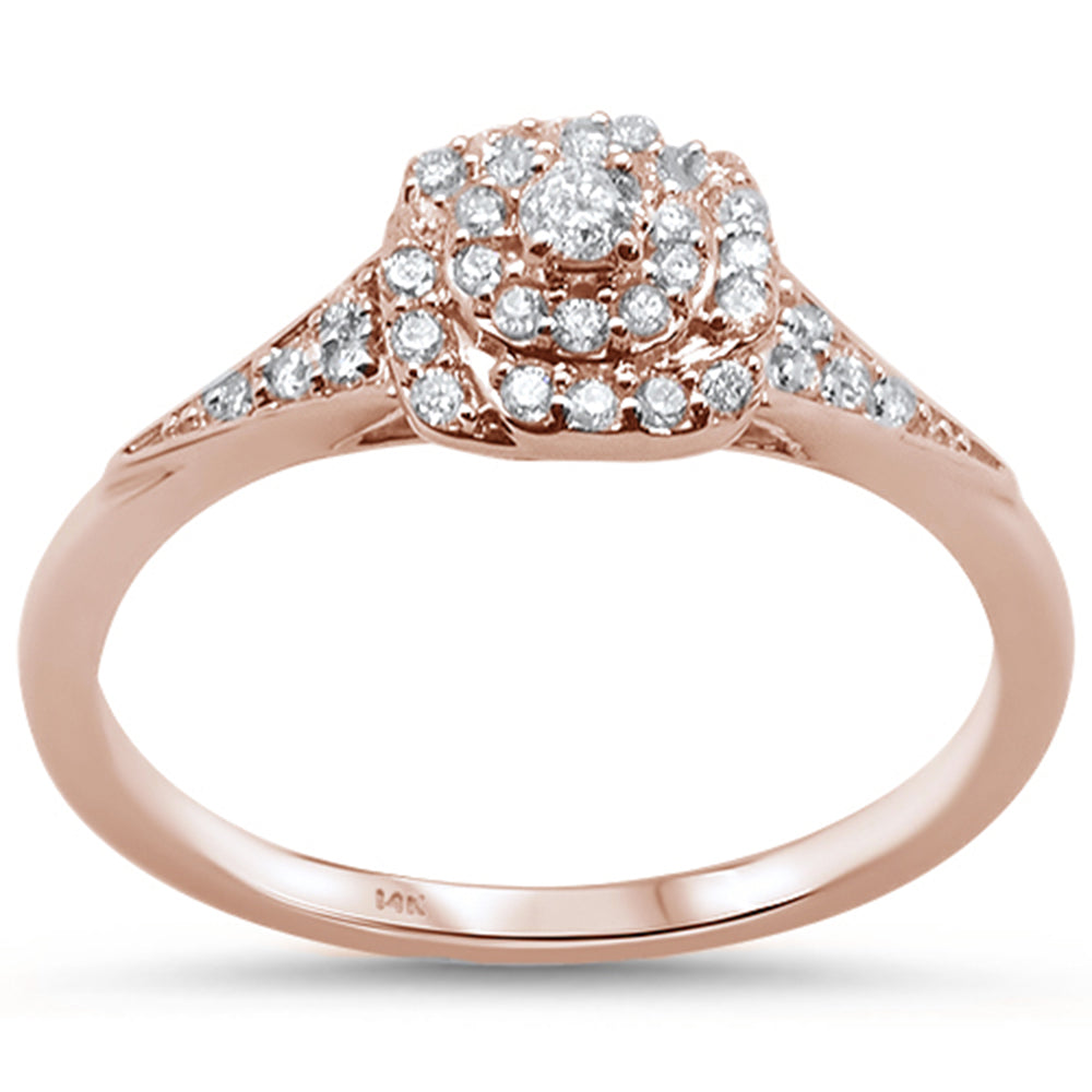 Muse Jewelry .26ct 14KT Rose Gold Diamond Engagement Ring Size 6.5
