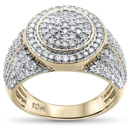 Muse Jewelry 1.45CT G SI 10KT Yellow Gold Diamond Men's Ring Size 10