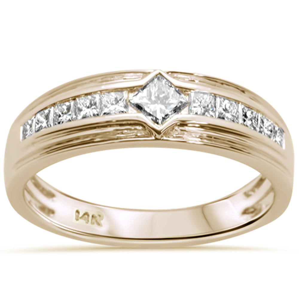 Muse Jewelry .71ct F SI 14K Yellow Gold Diamond Men's Band ring