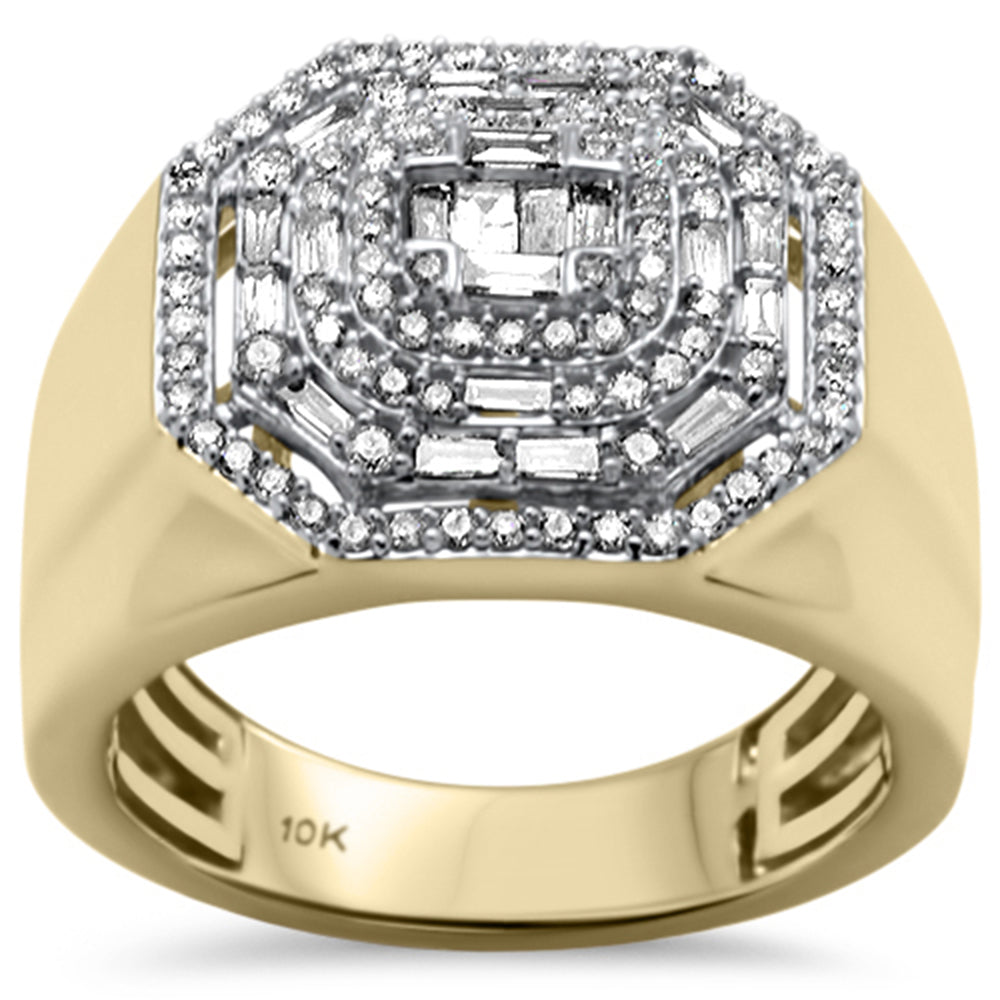 Muse Jewelry .93ct G SI 10K Yellow Gold Diamond Men's Ring Size 10
