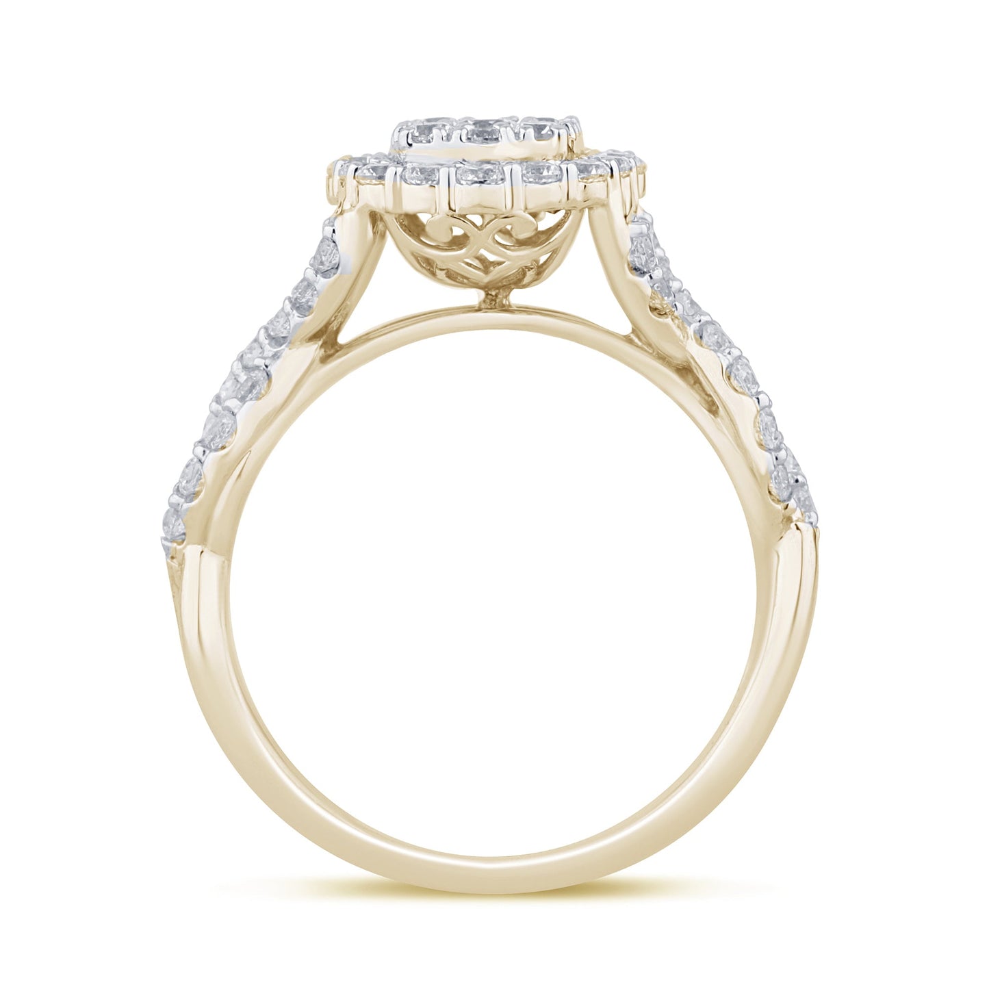 Muse Jewelry 1.10ct G SI 14K Yellow Gold Diamond Engagement Ring Size 6.5
