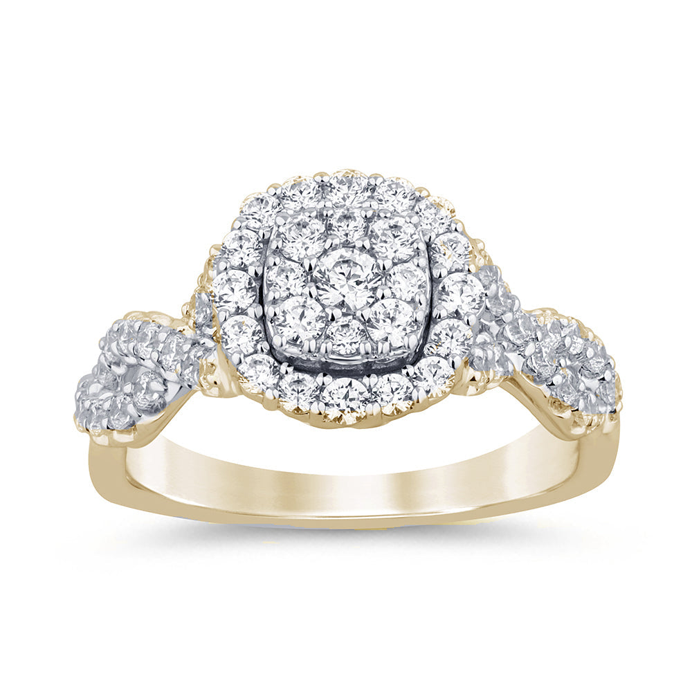 Muse Jewelry 1.10ct G SI 14K Yellow Gold Diamond Engagement Ring Size 6.5